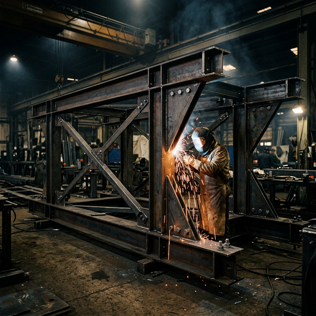 Estructura soldada en taller